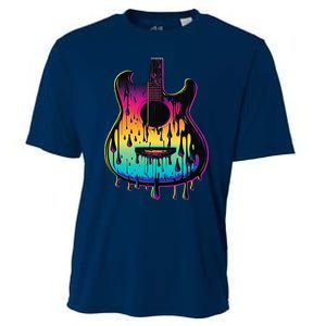 Guitar Graphic Music Lover Acoustic Guitar Player Musician Cooling Performance Crew T-Shirt