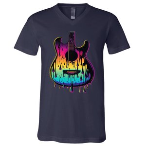 Guitar Graphic Music Lover Acoustic Guitar Player Musician V-Neck T-Shirt