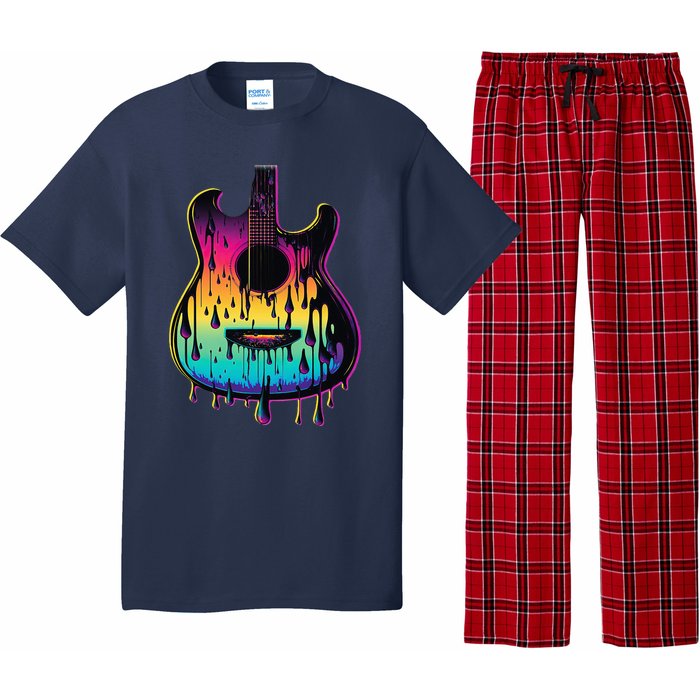 Guitar Graphic Music Lover Acoustic Guitar Player Musician Pajama Set