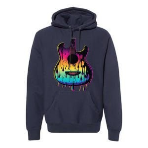 Guitar Graphic Music Lover Acoustic Guitar Player Musician Premium Hoodie