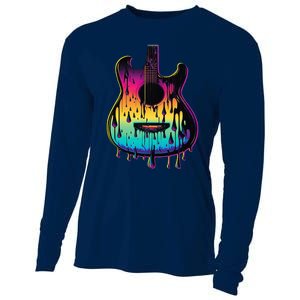 Guitar Graphic Music Lover Acoustic Guitar Player Musician Cooling Performance Long Sleeve Crew