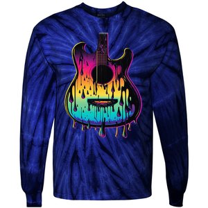 Guitar Graphic Music Lover Acoustic Guitar Player Musician Tie-Dye Long Sleeve Shirt