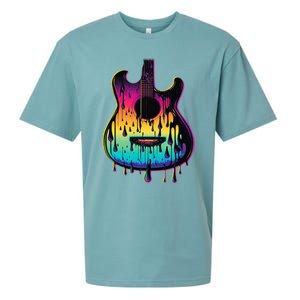 Guitar Graphic Music Lover Acoustic Guitar Player Musician Sueded Cloud Jersey T-Shirt