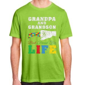 Grandpa Grandson Matching Autistic Autism Awareness Papa Adult ChromaSoft Performance T-Shirt