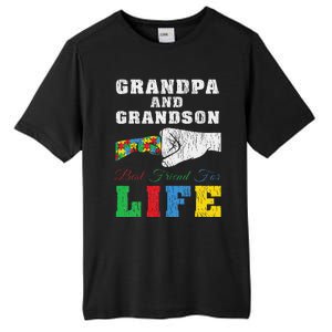 Grandpa Grandson Matching Autistic Autism Awareness Papa Tall Fusion ChromaSoft Performance T-Shirt