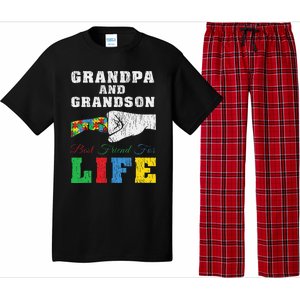 Grandpa Grandson Matching Autistic Autism Awareness Papa Pajama Set