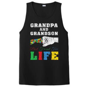 Grandpa Grandson Matching Autistic Autism Awareness Papa PosiCharge Competitor Tank