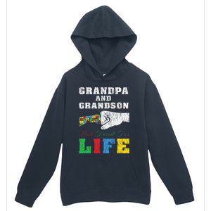 Grandpa Grandson Matching Autistic Autism Awareness Papa Urban Pullover Hoodie