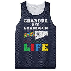 Grandpa Grandson Matching Autistic Autism Awareness Papa Mesh Reversible Basketball Jersey Tank