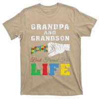 Grandpa Grandson Matching Autistic Autism Awareness Papa T-Shirt