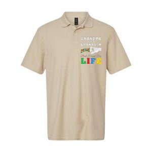 Grandpa Grandson Matching Autistic Autism Awareness Papa Softstyle Adult Sport Polo