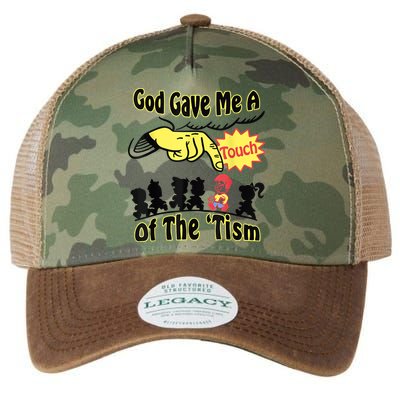 God Gave Me A Touch Of The Tism Legacy Tie Dye Trucker Hat