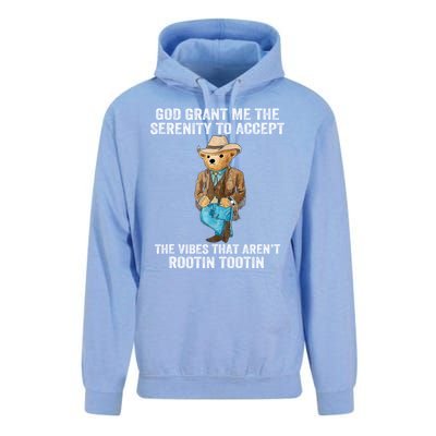 God Grant Me The Serenity To Accept The Vibes That Arent Rootin Tootin Unisex Surf Hoodie