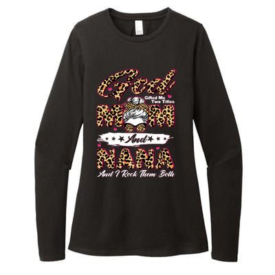 God Gifted Me Two Titles Mom And Nana Womens CVC Long Sleeve Shirt