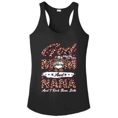 God Gifted Me Two Titles Mom And Nana Ladies PosiCharge Competitor Racerback Tank