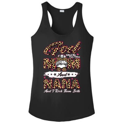 God Gifted Me Two Titles Mom And Nana Ladies PosiCharge Competitor Racerback Tank