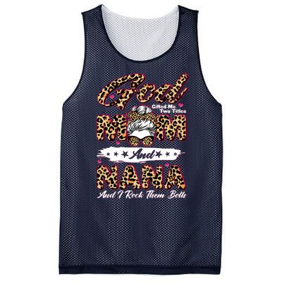 God Gifted Me Two Titles Mom And Nana Mesh Reversible Basketball Jersey Tank