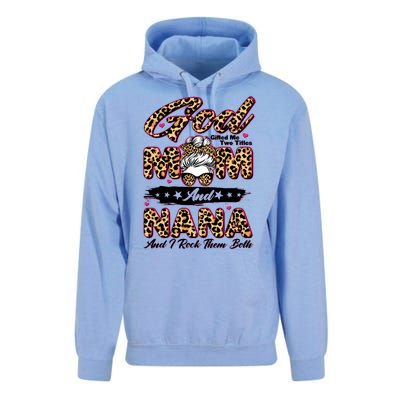 God Gifted Me Two Titles Mom And Nana Unisex Surf Hoodie