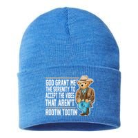 God Grant Me The Serenity To Accept The Vibes That Arent Rootin Tootin Sustainable Knit Beanie