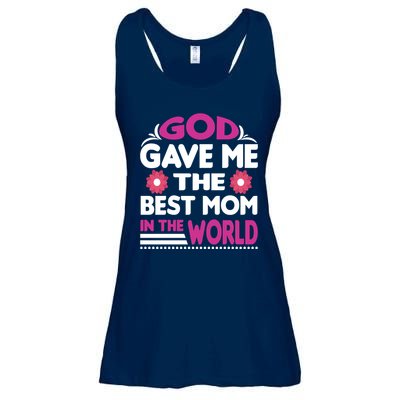 God Gave Me The Best Mom In The World Ladies Essential Flowy Tank