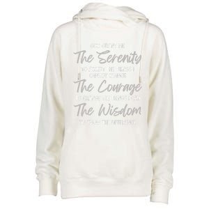 God Grant Me The Serenity Prayer Inspirational Spiritual Womens Funnel Neck Pullover Hood