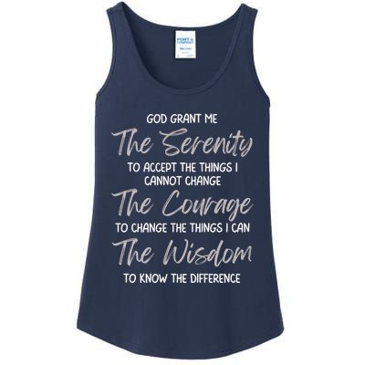 God Grant Me The Serenity Prayer Inspirational Spiritual Ladies Essential Tank