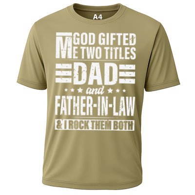God Gifted Me Two Titles Dad And Father In Law Fathers Day Performance Shirt