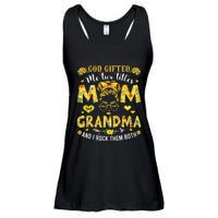 God Gifted Me Two Titles Mom And Grandma Flower Mother's Day Ladies Essential Flowy Tank