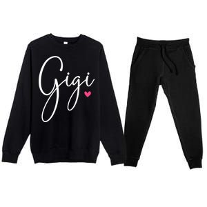 Gigi Grandma MotherS Day Christmas Gift Premium Crewneck Sweatsuit Set