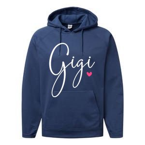 Gigi Grandma MotherS Day Christmas Gift Performance Fleece Hoodie