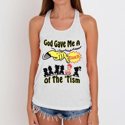 God Gave Me A Touch Of The Tism Women's Knotted Racerback Tank