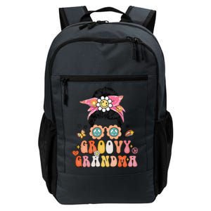 Groovy Grandma Messy Bun Women Hippie Family Matching Daily Commute Backpack