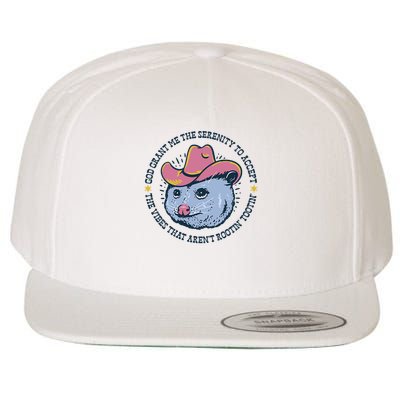God Grant Me The Serenity To Accept The Vibes Wool Snapback Cap