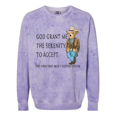 God Grant Me The Serenity To Accept The Vibes That Aren’t Colorblast Crewneck Sweatshirt