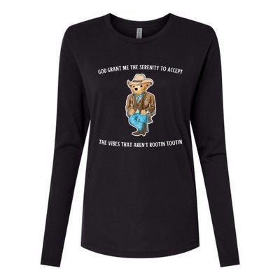 God Grant Me The Serenity To Accept The Vibes That Aren’t Rootin Tootin Womens Cotton Relaxed Long Sleeve T-Shirt