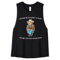 God Grant Me The Serenity To Accept The Vibes That Aren’t Rootin Tootin Women's Racerback Cropped Tank