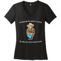 God Grant Me The Serenity To Accept The Vibes That Aren’t Rootin Tootin Women's V-Neck T-Shirt