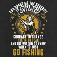 God Grant Me The Serenity Go Fishing 7 Panel Mesh Trucker Snapback Hat
