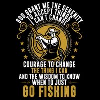 God Grant Me The Serenity Go Fishing Cooling Performance Crew T-Shirt