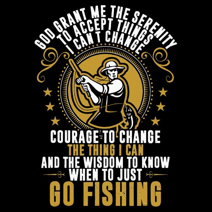 God Grant Me The Serenity Go Fishing Cooling Performance Crew T-Shirt