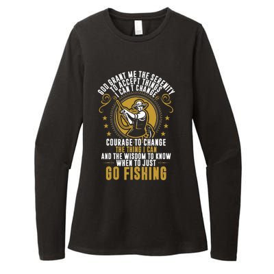 God Grant Me The Serenity Go Fishing Womens CVC Long Sleeve Shirt