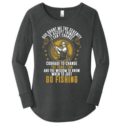 God Grant Me The Serenity Go Fishing Women's Perfect Tri Tunic Long Sleeve Shirt