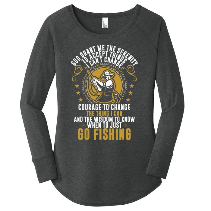 God Grant Me The Serenity Go Fishing Women's Perfect Tri Tunic Long Sleeve Shirt