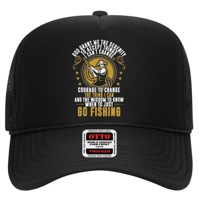 God Grant Me The Serenity Go Fishing Trucker Hat