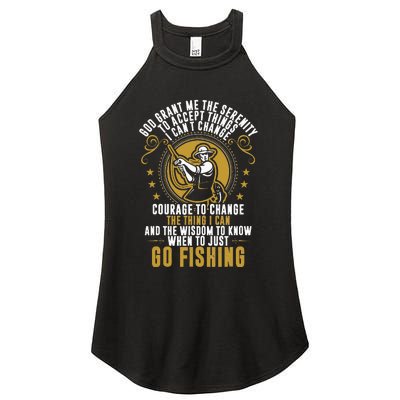 God Grant Me The Serenity Go Fishing Women's Perfect Tri Rocker Tank