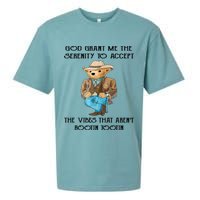God Grant Me The Serenity To Accept The Vibes Sueded Cloud Jersey T-Shirt