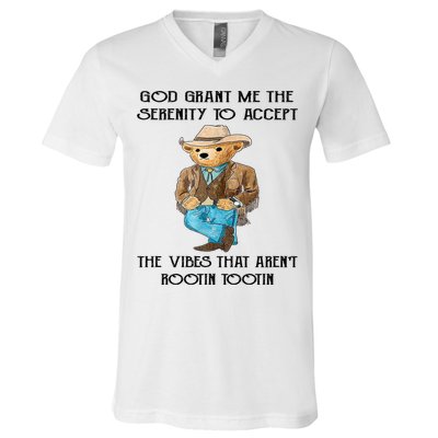 God Grant Me The Serenity To Accept The Vibes V-Neck T-Shirt