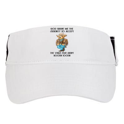 God Grant Me The Serenity To Accept The Vibes Adult Drive Performance Visor