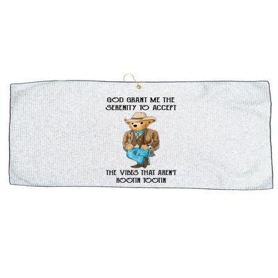 God Grant Me The Serenity To Accept The Vibes Large Microfiber Waffle Golf Towel