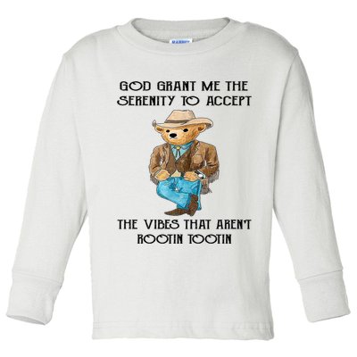 God Grant Me The Serenity To Accept The Vibes Toddler Long Sleeve Shirt